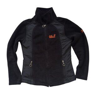 Jack Wolfskin Black Fleece Jacket Size S